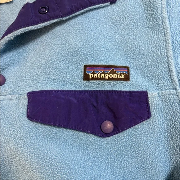 Patagonia Synchilla Women’s Blue Fleece Snap Pullover - Picture 3 of 10